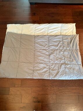 Expressions Reversible Comforter in White and Light Gray Twin XL